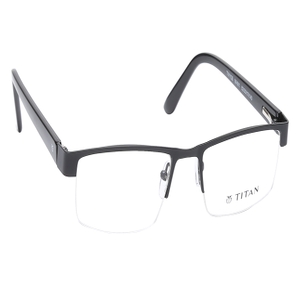 Image 2 of Black Rectangle Eyeglasses for Men and Women from Titan Available at Titan Eye+