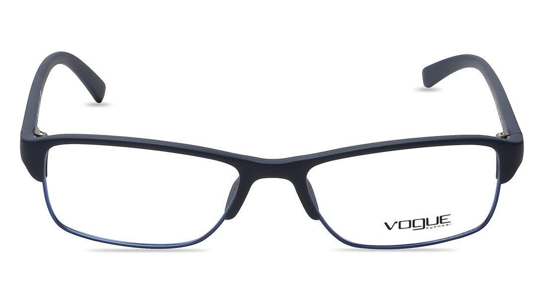 Image 1 of Blue Rectangle Eyeglasses for Women from Vogue Eyewear Available at Titan Eye+