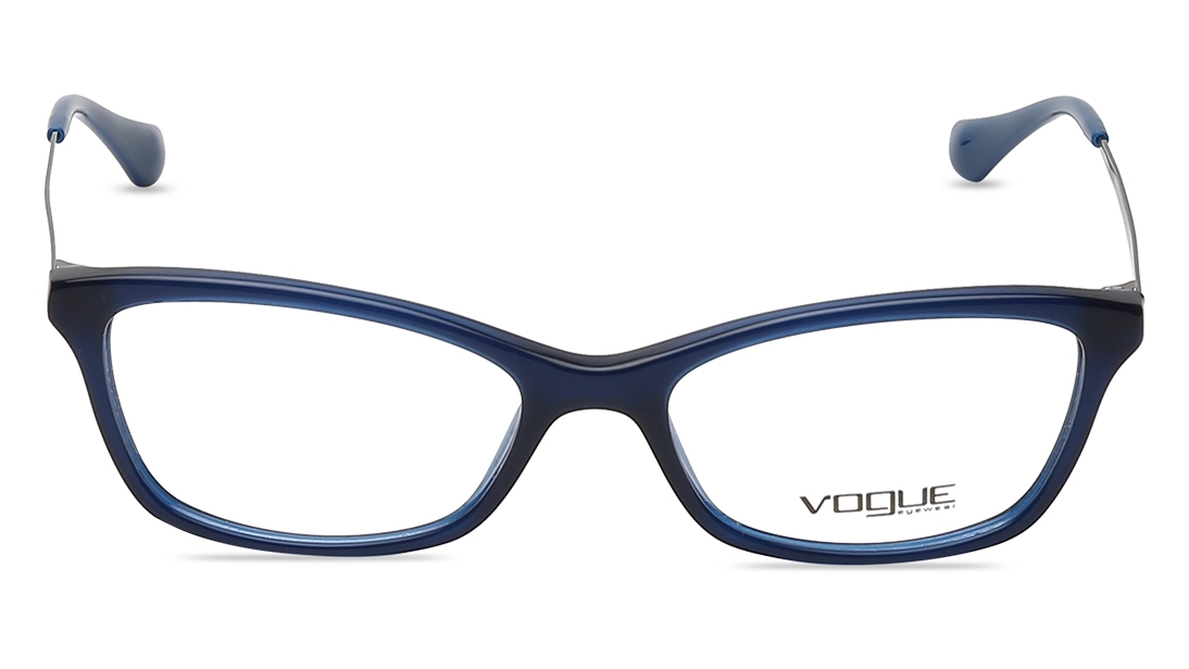 Image 1 of Blue Rectangle Eyeglasses for Women from Vogue Eyewear Available at Titan Eye+