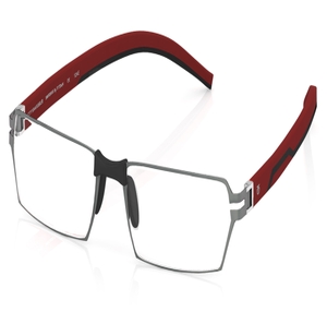 Image 2 of Grey Rectangle Eyeglasses for Men and Women from Titan Available at Titan Eye+