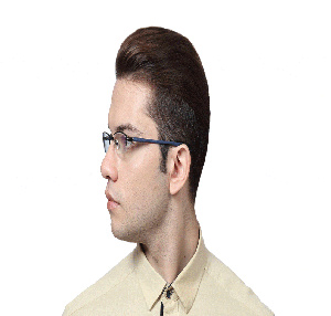 Image 2 of Black Rectangle Eyeglasses for Men from Titan Available at Titan Eye+