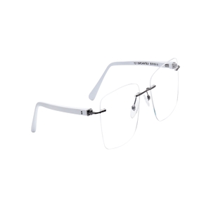 Image 2 of Grey Rectangle Eyeglasses for Men from Titan Available at Titan Eye+