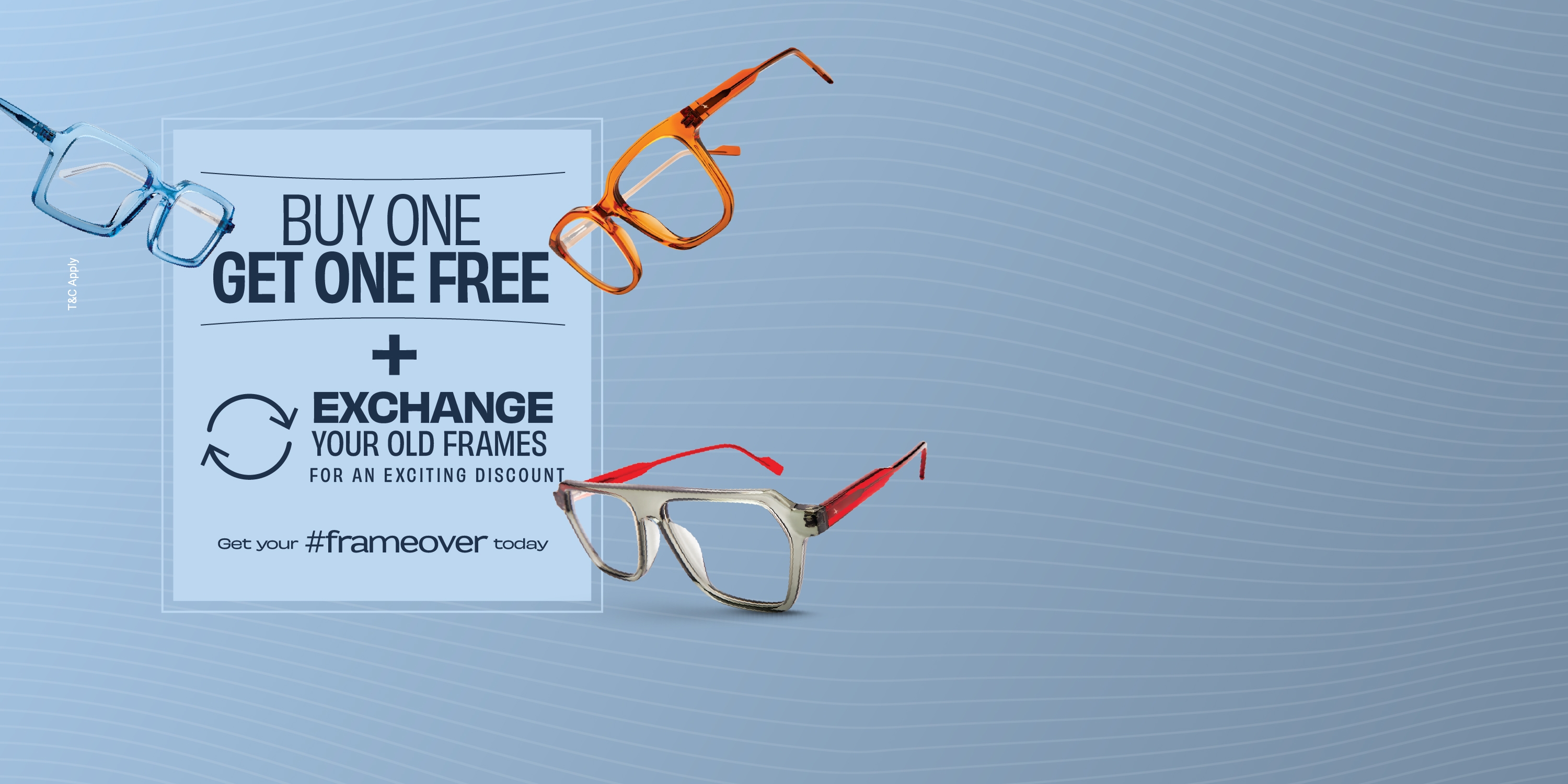 Man and woman posing in stylish eyeglass frames